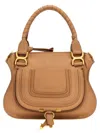 Chloé Small Marcie Leather Tote Bag In Brown