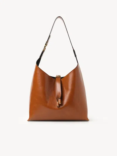 Chloé Marcie Small Hobo Bag In Brown