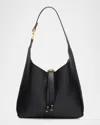 Chloé Marcie Small Hobo Bag In Grained Calfskin In Black