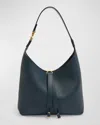Chloé Marcie Small Hobo Bag In Grained Calfskin In Blue