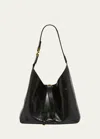 Chloé Marcie Small Hobo Bag In Shiny Calfskin In Black
