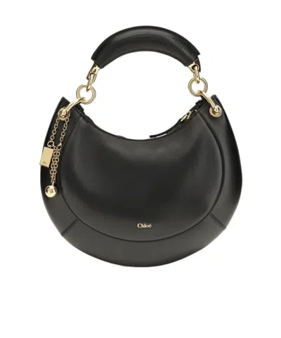 Chloé Marcie Small Hobo Shoulder Bag In Black