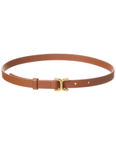 Chloé Marcie Small Leather Belt In Brown