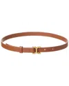 Chloé Marcie Small Leather Belt In Burgundy