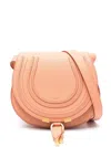 Chloé Marcie Small Leather Crossbody Bag In Pink