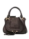 Chloé Women Marcie Small Leather Handbag In Burgundy