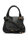 Chloé Marcie Medium Leather Handbag With Removable Shoulder Strap In Black