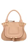 Chloé Marcie Small Leather Handbag In Sand