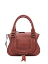 Chloé Marcie Small Leather Handbag With Removable Shoulder Strap In Brown