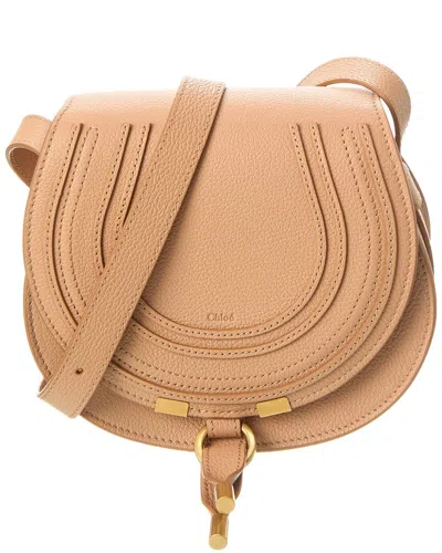 Chloé Chloe Marcie Small Leather Saddle Bag In Brown