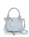 Chloé Marcie Double Carry Bag In Graceful Blue
