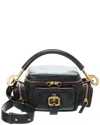Chloé Chloe Women Petrol Blue Leather Camera Bag Handbag In Black
