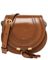 Chloé Marcie Small Leather Shoulder Bag In Brown