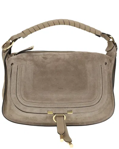 Chloé Marcie Small Leather Shoulder Bag In Brown