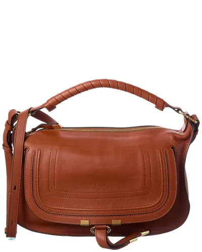 Chloé Chloe Marcie Small Leather Shoulder Bag In Brown
