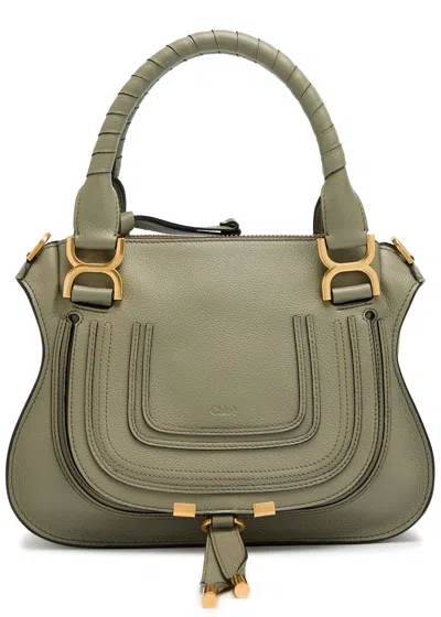 Chloé Chloe Marcie Small Leather Shoulder Bag In Green