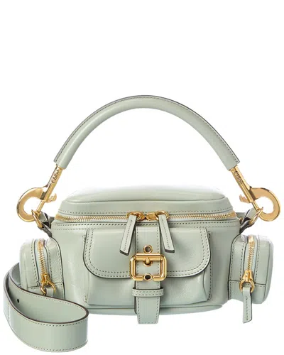 Chloé Marcie Small Leather Shoulder Bag In Green