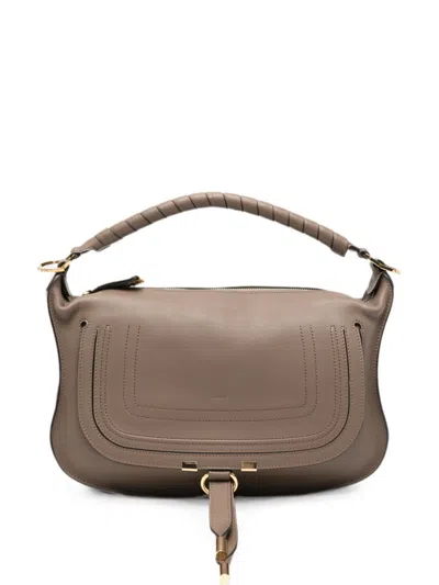 Chloé Chloè Marcie Small Leather Shoulder Bag In Brown