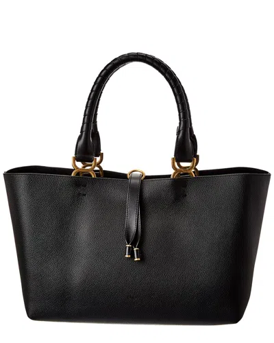 Chloé Marcie Small Leather Tote In Black