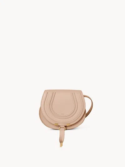 Chloé Marcie Small Saddle Bag In Boyish Brown