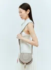 Chloé Marcie Small Saddle Crossbody Bag In Grey