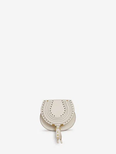 Chloé Marcie Small Saddle Bag In White