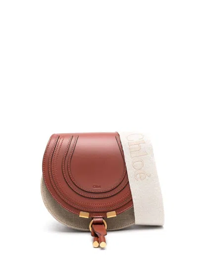 Chloé Sepia Brown Mini Saddle Crossbody Bag In Sepiabrown