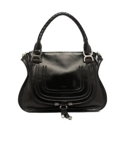 Chloé Marcie Small Shoulder Bag In Black