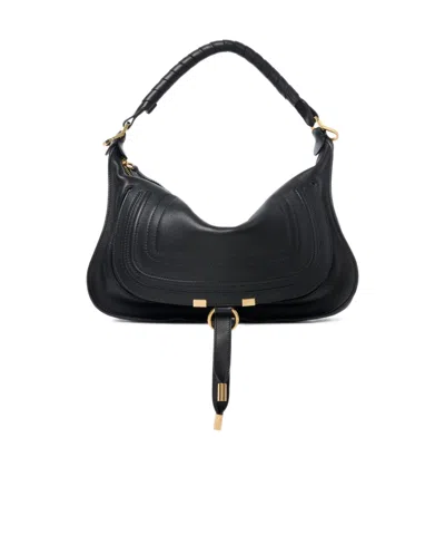 Chloé Marcie Small Shoulder Bag In Black