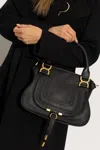Chloé Marcie Medium Leather Handbag With Removable Shoulder Strap In Black