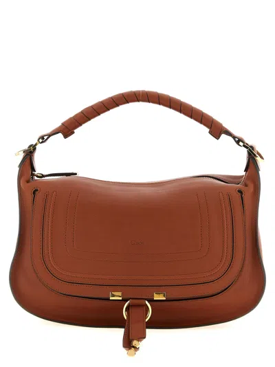 Chloé Marcie Small Shoulder Bag In Brown