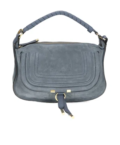 Chloé Marcie Small Shoulder Bag In Gray