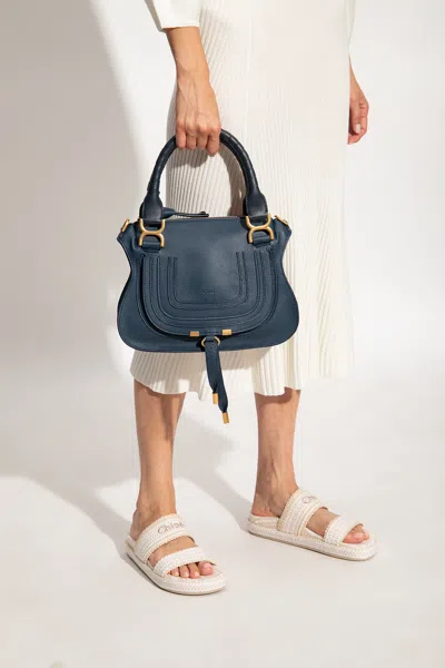 Chloé ‘marcie Small' Shoulder Bag In Navy Blue