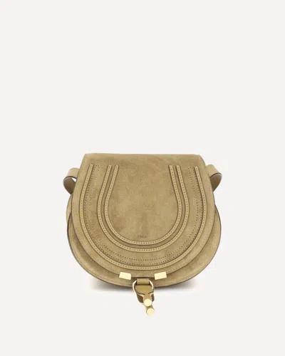 Chloé Marcie Small Shoulder Bag In Sand
