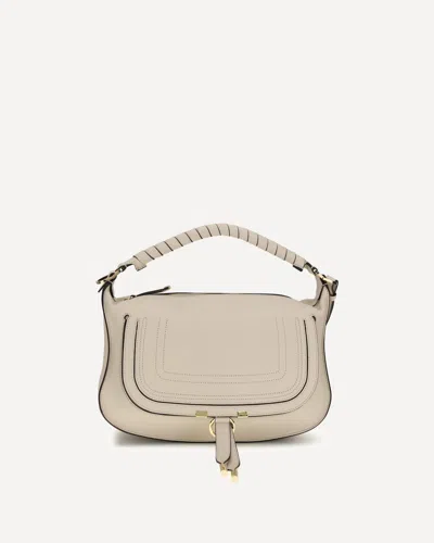 Chloé Marcie Small Shoulder Bag In White