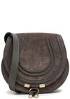 Chloé Chloe Marcie Small Suede Saddle Bag In Brown