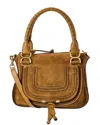 Chloé Marcie Small Suede Satchel In Pattern