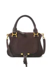 Chloé Small Suede Shoulder Bag With Leather Handle