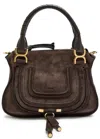 Chloé Chloe Marcie Small Suede Shoulder Bag In Brown