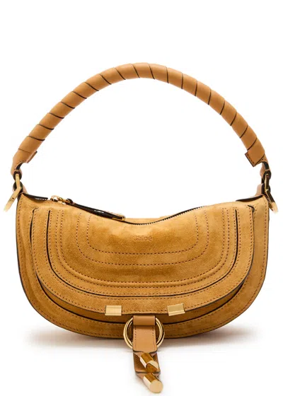 Chloé Chloe Marcie Small Suede Shoulder Bag In Purple