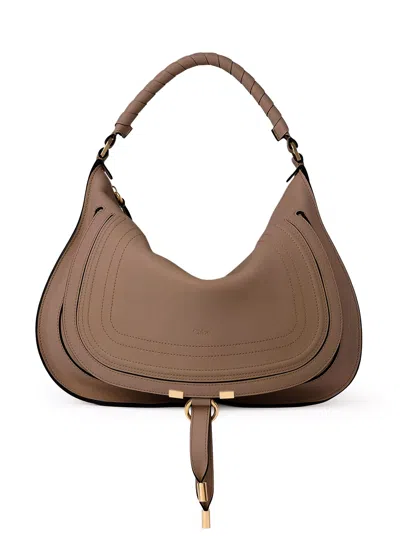 Chloé Marcie Soft Leather Shoulder Bag In Brown