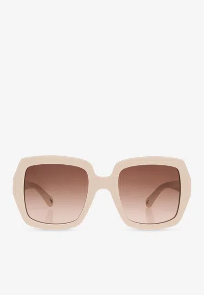 Chloé Marcie Square Sunglasses In Brown