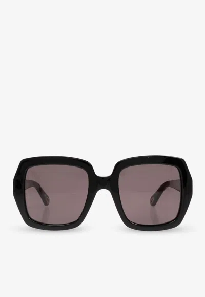 Chloé Marcie Square Sunglasses In Gray