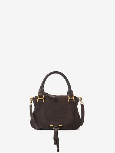 Chloé Marcie Suede Bag In Brown