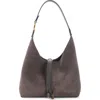 Chloé Marcie Suede Hobo Bag In Gray