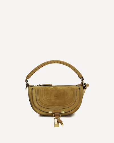 Chloé Marcie Suede Mini Shoulder Bag In Brown