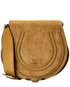 Chloé Marcie Suede Saddle Bag In Brown