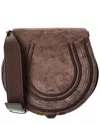 Chloé Chloe Marcie Suede Saddle Bag In Yellow