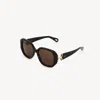 Chloé Marcie Sunglasses In Brown