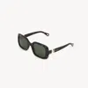 Chloé Marcie Sunglasses Brown Size Onesize In Black